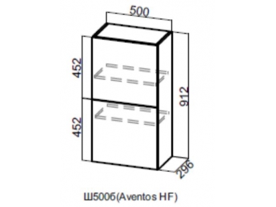 Шкаф навесной (барный) 500 (Aventos HF)